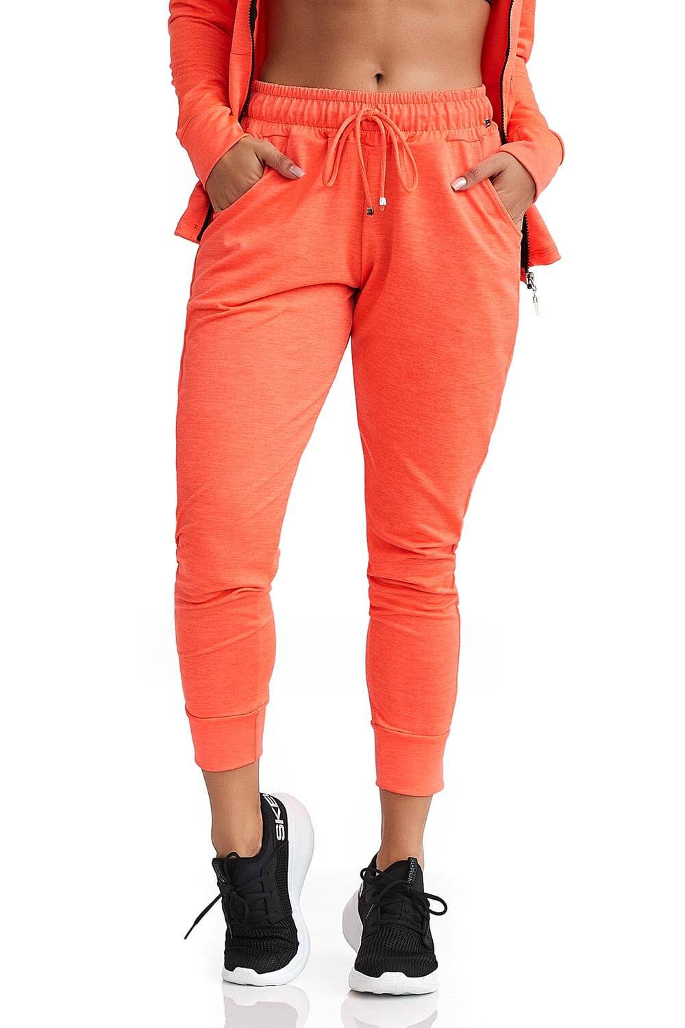 calça laranja feminina