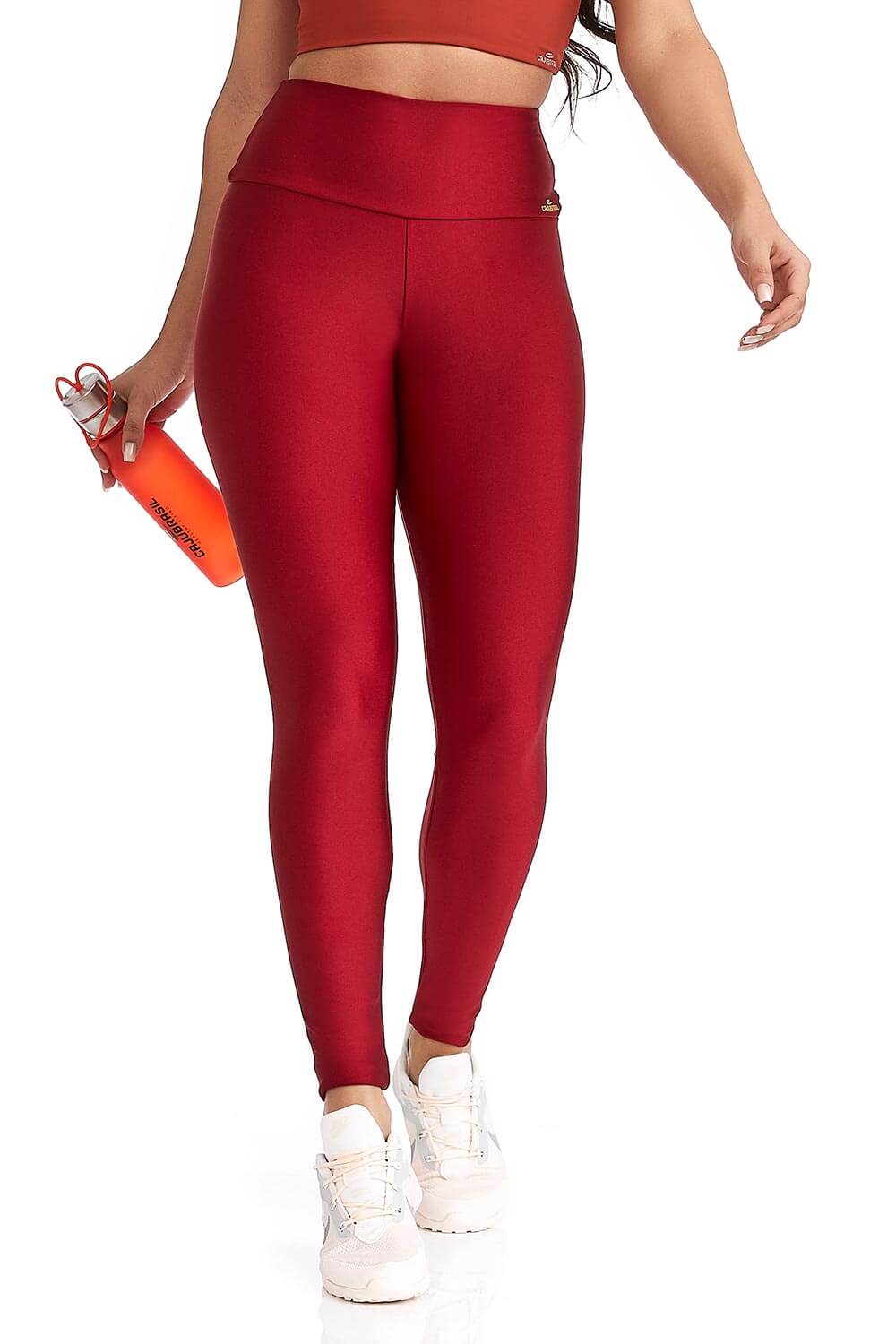 calça legging vermelha